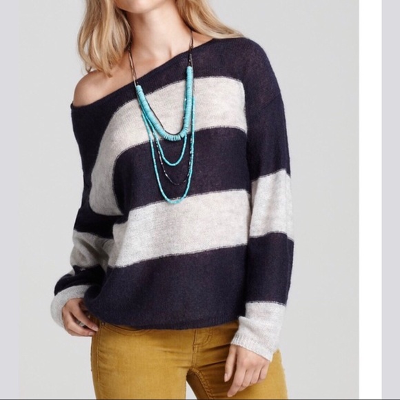 Free People Sweaters - Free People Wide Stripe Mohair Sweater